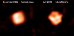 RW Cephei dimming and rebrightening