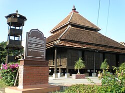 Kampung Laut Mosque, one of the oldest mosques in Malaysia, showcasing the local architecture.