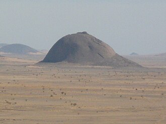 An inselberg in Western Sahara