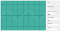 Pure tone oscillogram of middle C (262 Hz). (Scale: 1 square is equal to 1 millisecond)