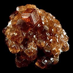 Garnet showing rhombic dodecahedral crystal habit