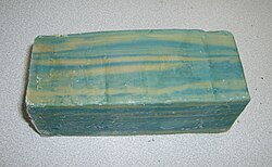 Azul e branco soap – a bar of blue-white soap