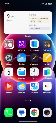 ColorOS 16 home screen