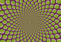 Motion illusion: contrasting colors create the illusion of motion.