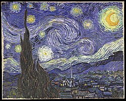 The Starry Night, a painting by Van Gogh.