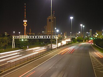 A highway in Kuwait City, Kuwait