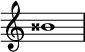 { \omit Score.TimeSignature \relative c'' { bisis1 } }