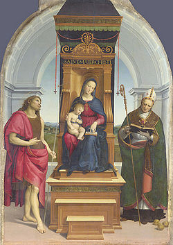 The Ansidei Madonna (c. 1505), beginning to move on from Perugino