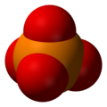 Space-filling model of phosphate
