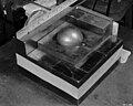 The sphere of plutonium surrounded by neutron-reflecting tungsten carbide blocks in a re-enactment of Harry Daghlian's 1945 experiment[37]