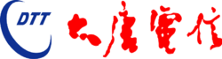 company logo on the left and the calligraphy of the Chinese word "Datang Telecom" on the right