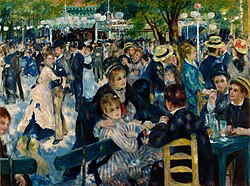 Dance at Le moulin de la Galette, by Pierre-Auguste Renoir, 1876, oil on canvas, height: 131 cm, Musée d'Orsay (Paris)