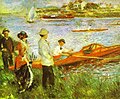 Oarsmen at Chatou by Pierre-Auguste Renoir (1879). Renoir knew that orange and blue brightened each other when put side by side.
