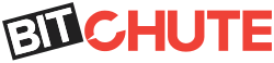 A tilted black square with white text reading "BIT", followed by red text reading "CHUTE"