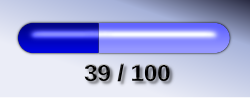 A light blue bar, 39% of which is filled with a darker shade of blue