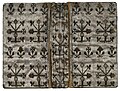 Folger Shakespeare Library's STC 11317. An English embroidered silver wire binding, ca. 1613. Woven silver wire over millboards with silk embroidery.