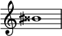 { \omit Score.TimeSignature \relative c'' {
\tweak Accidental.stencil #ly:text-interface::print \tweak Accidental.text \markup { \concat { \sharp \doublesharp}} bis1
} }