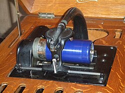 Close-up of the mechanism of an Edison Amberola, manufactured c. 1915