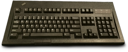 IBM Model M13 'black' variant featuring the optional black trackpoint cap