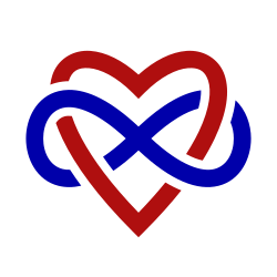The "infinity heart" is a widely used symbol of polyamory.
