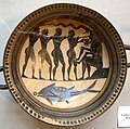 The blinding, Laconian black-figure cup, 565–560 BC