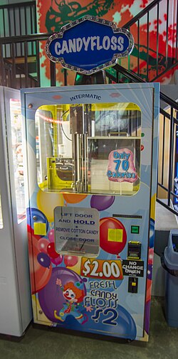 Cotton candy vending machine
