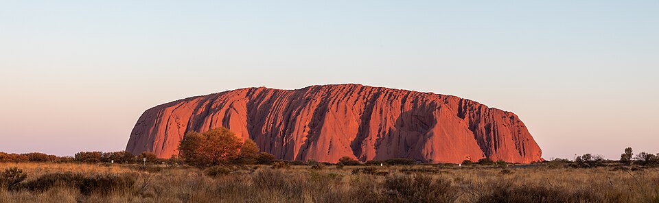 Uluru, an 863-metre (2,831 ft) sandstone formation in Australia's Northern Territory
