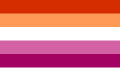 Five-stripes variant of orange-pink flag